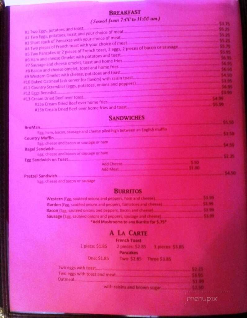 Miss Calee’s Eats & Treats menu 3