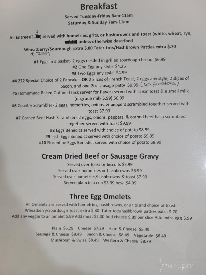 Miss Calee’s Eats & Treats menu 2